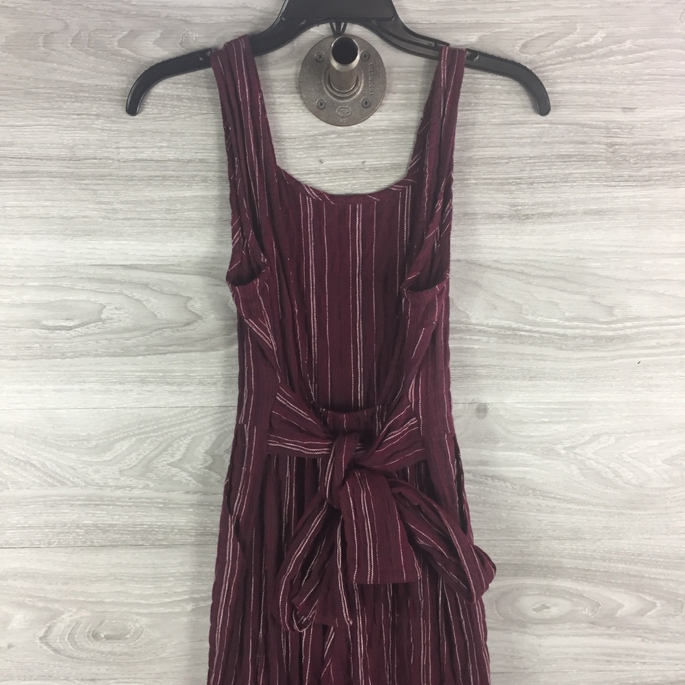 Moon River Stripe Print Back Tie Jumpsuit - Picture 7 of 8